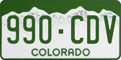CO license plate 990CDV