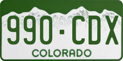 CO license plate 990CDX