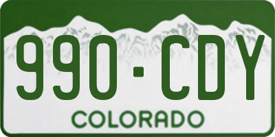 CO license plate 990CDY