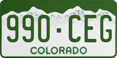 CO license plate 990CEG
