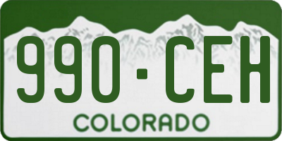 CO license plate 990CEH