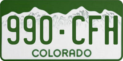 CO license plate 990CFH