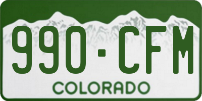 CO license plate 990CFM