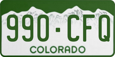 CO license plate 990CFQ