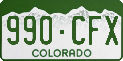 CO license plate 990CFX