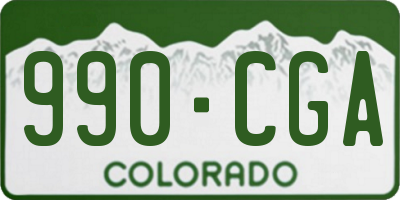 CO license plate 990CGA