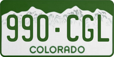 CO license plate 990CGL