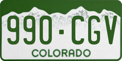CO license plate 990CGV