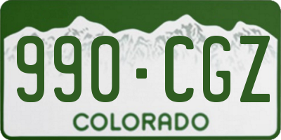 CO license plate 990CGZ