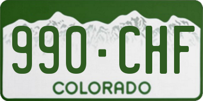CO license plate 990CHF