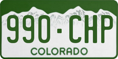 CO license plate 990CHP