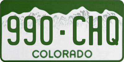 CO license plate 990CHQ