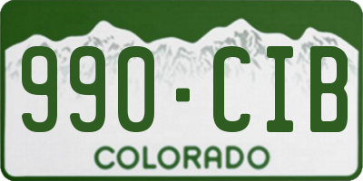 CO license plate 990CIB