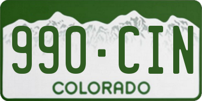 CO license plate 990CIN