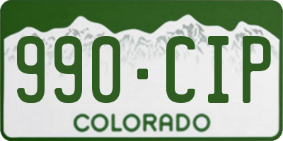 CO license plate 990CIP