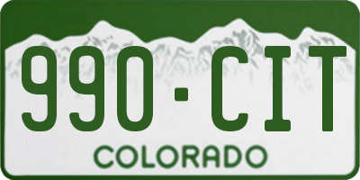 CO license plate 990CIT