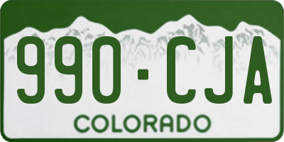 CO license plate 990CJA