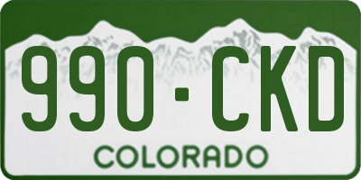 CO license plate 990CKD
