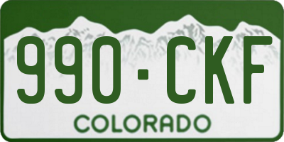 CO license plate 990CKF