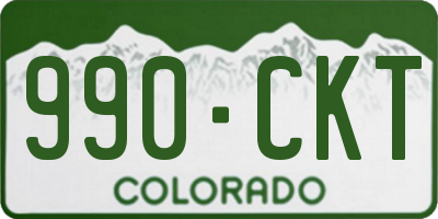 CO license plate 990CKT