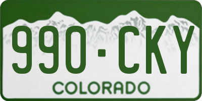 CO license plate 990CKY