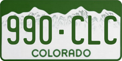 CO license plate 990CLC