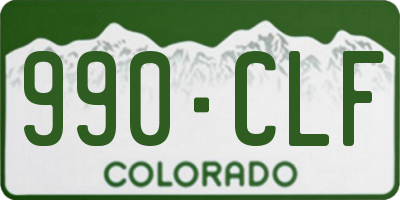 CO license plate 990CLF
