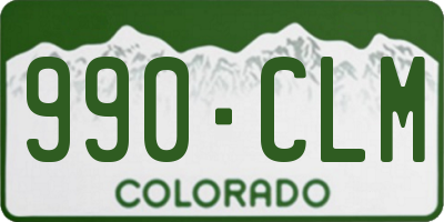 CO license plate 990CLM