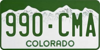 CO license plate 990CMA