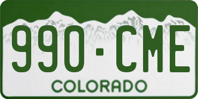 CO license plate 990CME