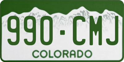 CO license plate 990CMJ