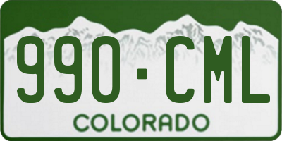 CO license plate 990CML