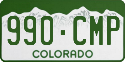 CO license plate 990CMP