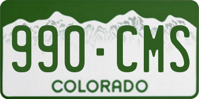 CO license plate 990CMS