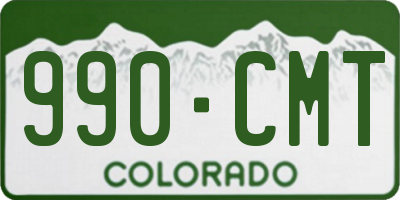CO license plate 990CMT