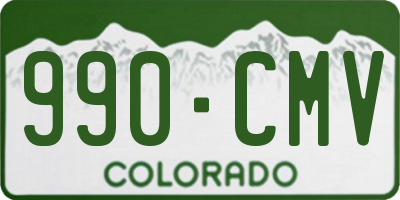 CO license plate 990CMV