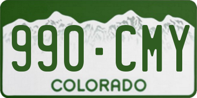 CO license plate 990CMY