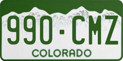 CO license plate 990CMZ