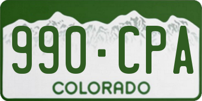 CO license plate 990CPA