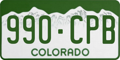 CO license plate 990CPB