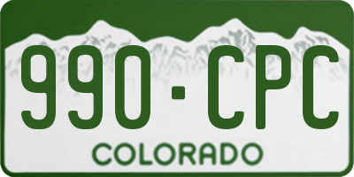 CO license plate 990CPC