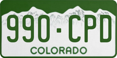 CO license plate 990CPD