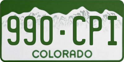 CO license plate 990CPI