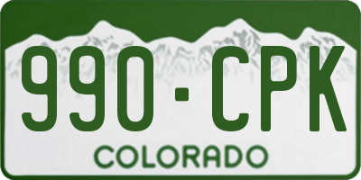 CO license plate 990CPK