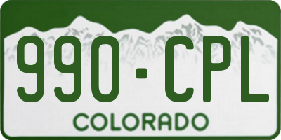 CO license plate 990CPL
