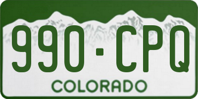 CO license plate 990CPQ