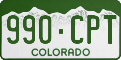 CO license plate 990CPT