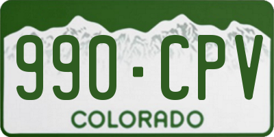 CO license plate 990CPV