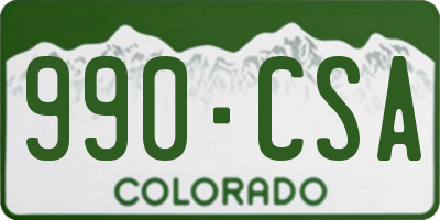CO license plate 990CSA