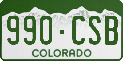 CO license plate 990CSB